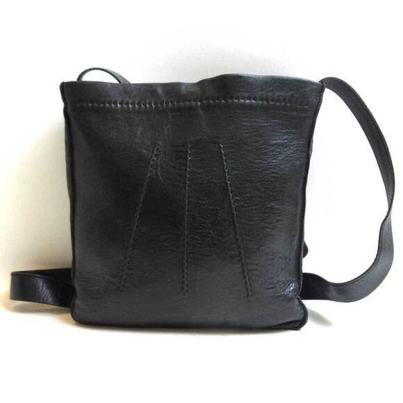 HERMES Black Leather Shoulder Bag - Picture 1 of 5